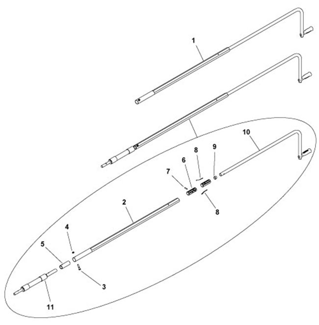 Galvanized Steel Telescoping Crank Arms