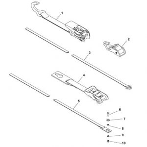 Powder-Coated Ridge Strap Kit w/Hook - 1" x 24'