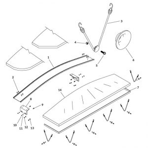 Combo Bow Kit w/Tarp Straps - Low Rise - 96"