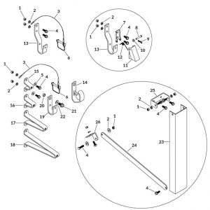 Universal Crank Retainer Support Kit - 42"-0