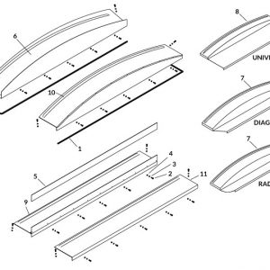 Cap Mounting Hardware w/Trim Seal - 110"-0