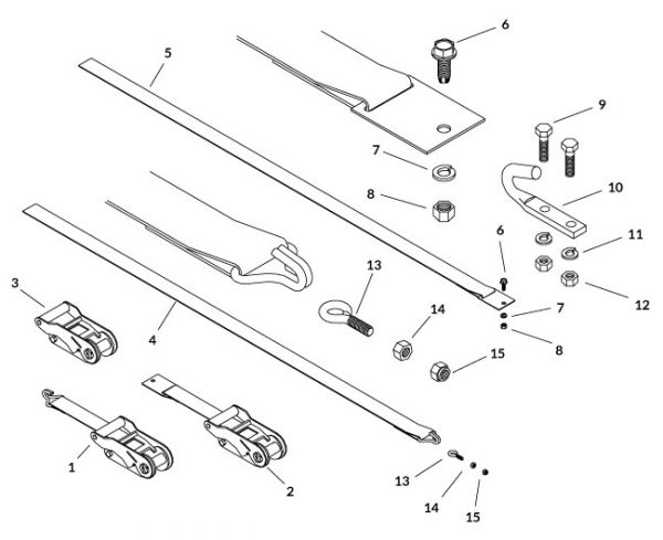 Ridge Strap Hardware Kit - 2"-12650