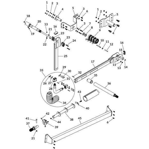 Rear Flex Arm Kit - Top Hinge-0